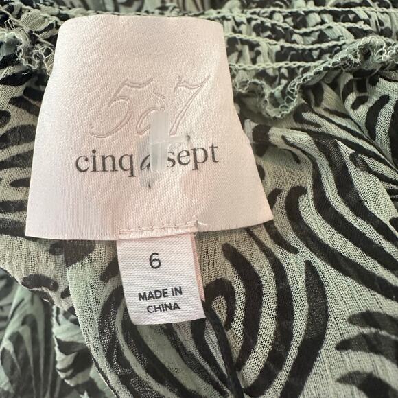 Cinq a Sept Janelle Sheer Lightweight Mini Ruffle Casual Dress Size US 6 - Picture 4 of 11